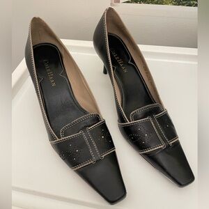 STUNNING Vintage Cole Haan Black Leather Heels Size 8